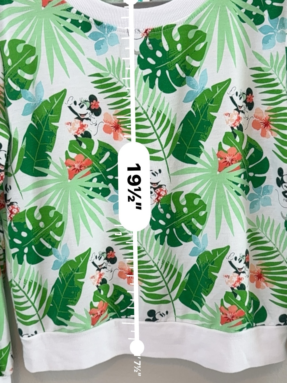 Disneyland Tropical Graphic Tee and Matching Light Weight Leaf Print Sweatshirt - Picture 3 of 7